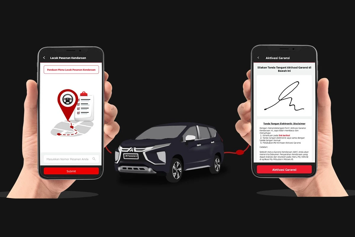 LACAK PESANAN PEMBELIAN MOBIL MITSUBISHI MOTORS VIA SMARTPHONE